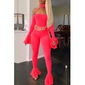 Lovely Chic Hollow-out Red One-piece Jumpsuit