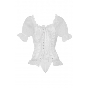 Lovely Vintage Lace-up White Intimates Accessories