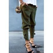 Lovely Casual Loose Green Pants
