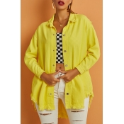 Lovely Street Tassel Design Yellow Jacket