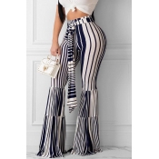 Lovely Chic Striped Blue Pants
