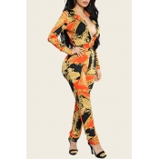Lovely Chic Print Multicolor One-piece Jumpsuit