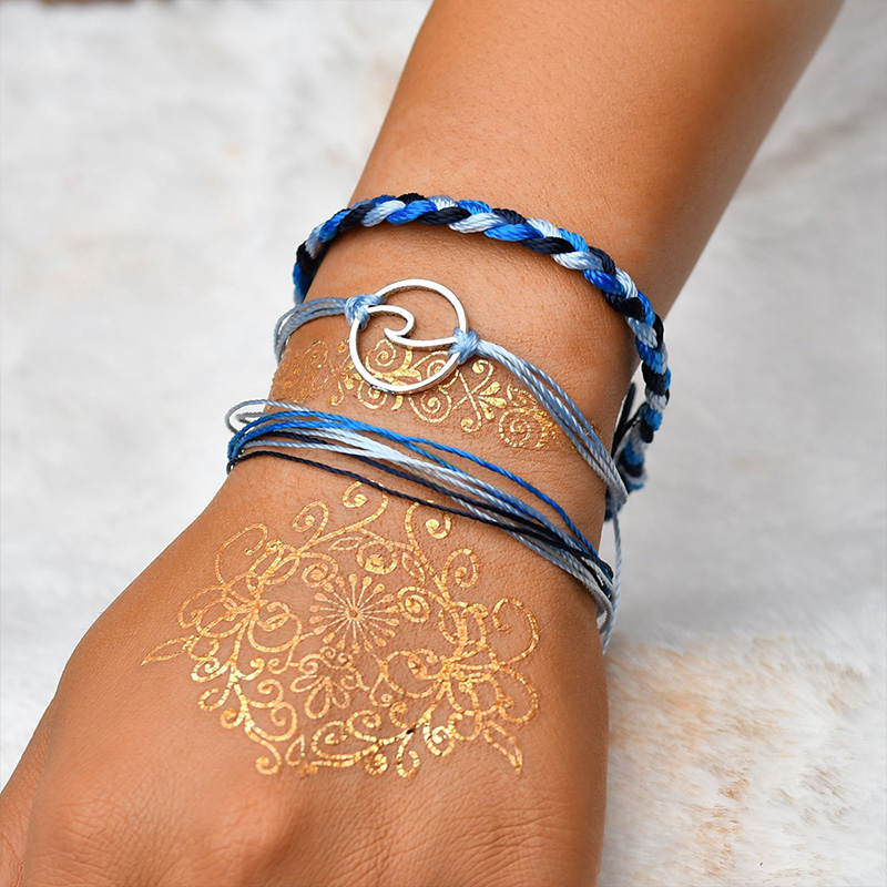 

Lovely Bohemian 3-piece Blue Bracelet