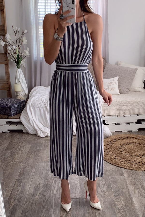 

Lovely Stylish Striped One-piece Jumpsuit, Stripe