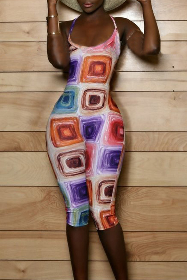 

Lovely Casual Print Multicolor One-piece Romper, Multi