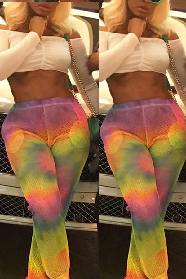 

Lovely Casual Print Multicolor Pants, Multi