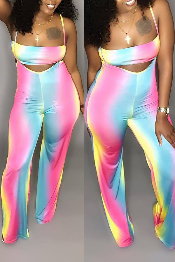 

Lovely Casual Print Multicolor Two-piece Pants Set, Multi