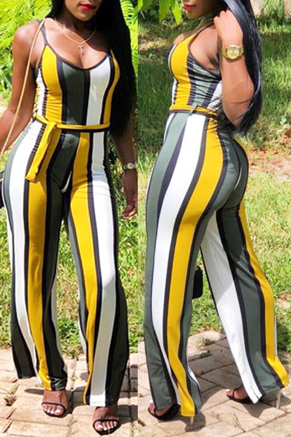 

Lovely Chic Striped Multicolor One-piece Jumpsuit, Multi