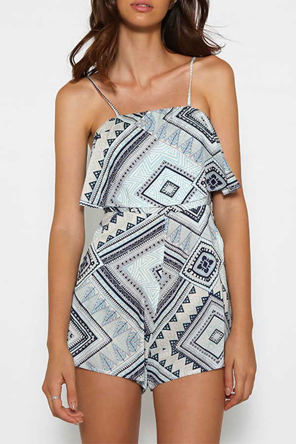 

Lovely Casual Print Multicolor One-piece Romper, Multi