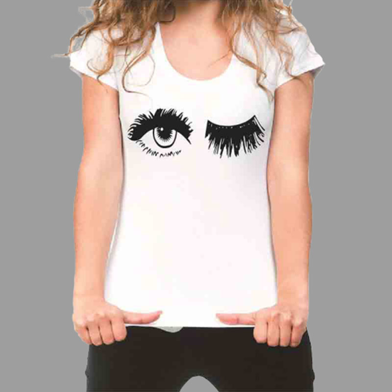 

Lovely Leisure Eye Print White Plus Size T-shirt