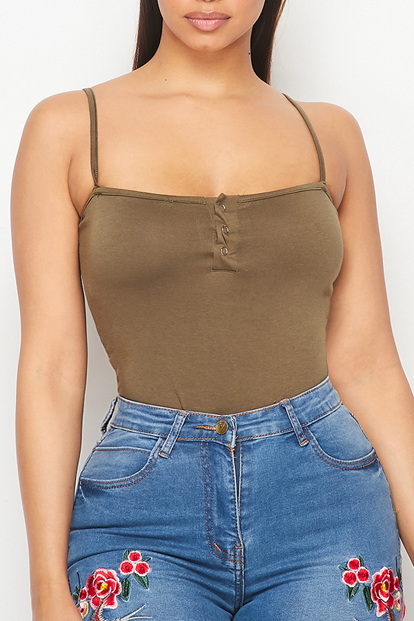 

Lovely Casual Skinny Green Bodysuit