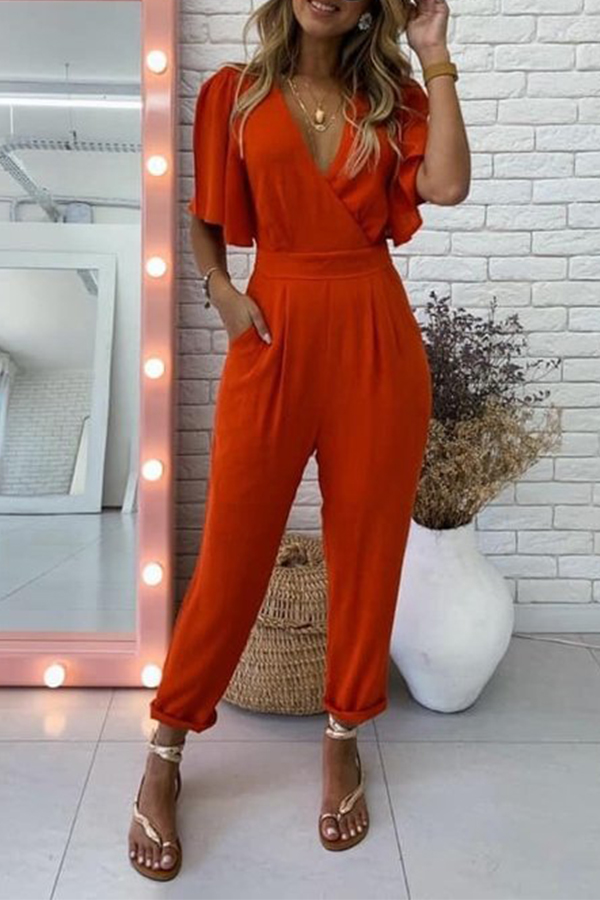 Lovely Trendy Backless Red One-piece Jumpsuit от Lovelywholesale WW