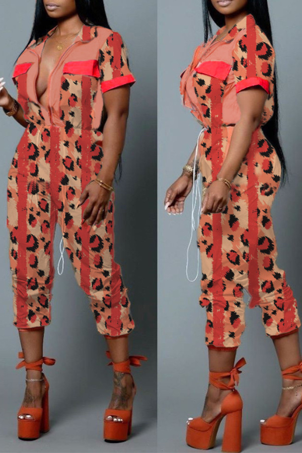 

Lovely Trendy Print Jacinth One-piece Jumpsuit