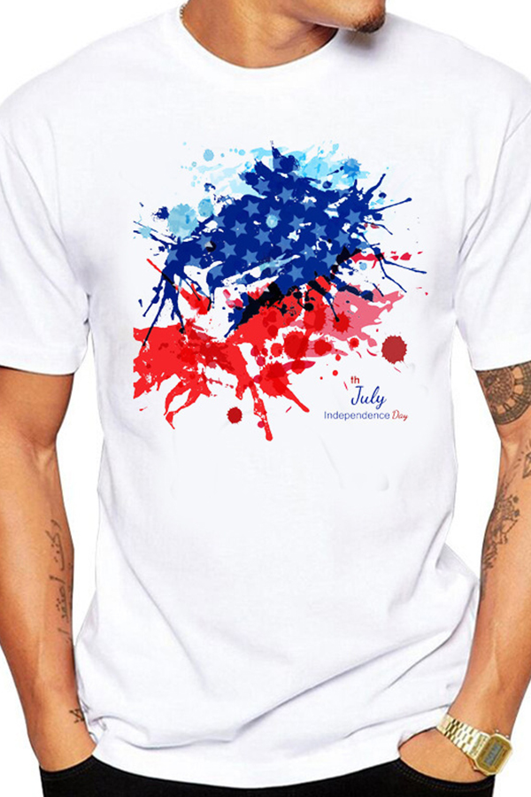 

Lovely Casual Print White T-shirt