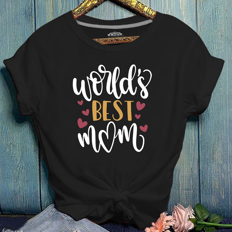 

Lovely Casual Letter Print Black T-shirt