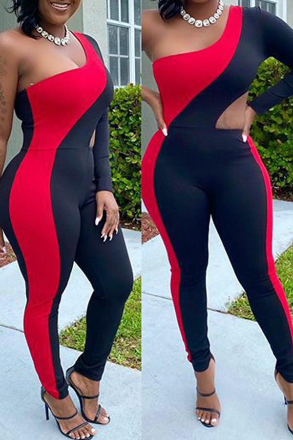 

Lovely Sexy Hollow-out Black One-piece Jumpsuit