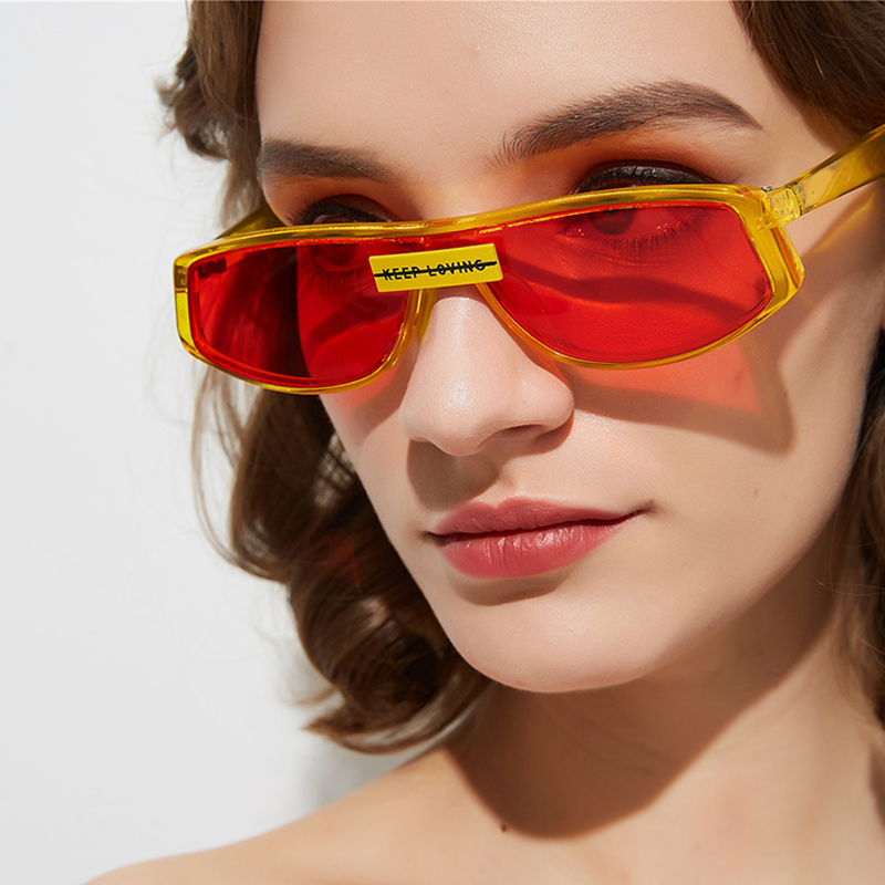 

Lovely Retro Patchwork Yellow Sunglasses