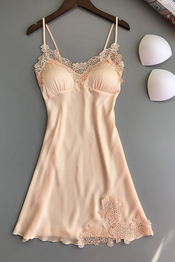 

Lovely Sexy Lace Patchwork Yellow Babydolls