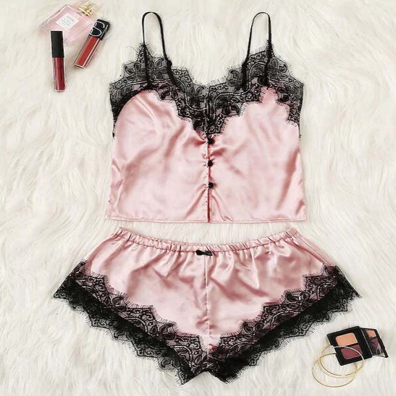 

Lovely Casual Lace Hem Light Pink Loungewear