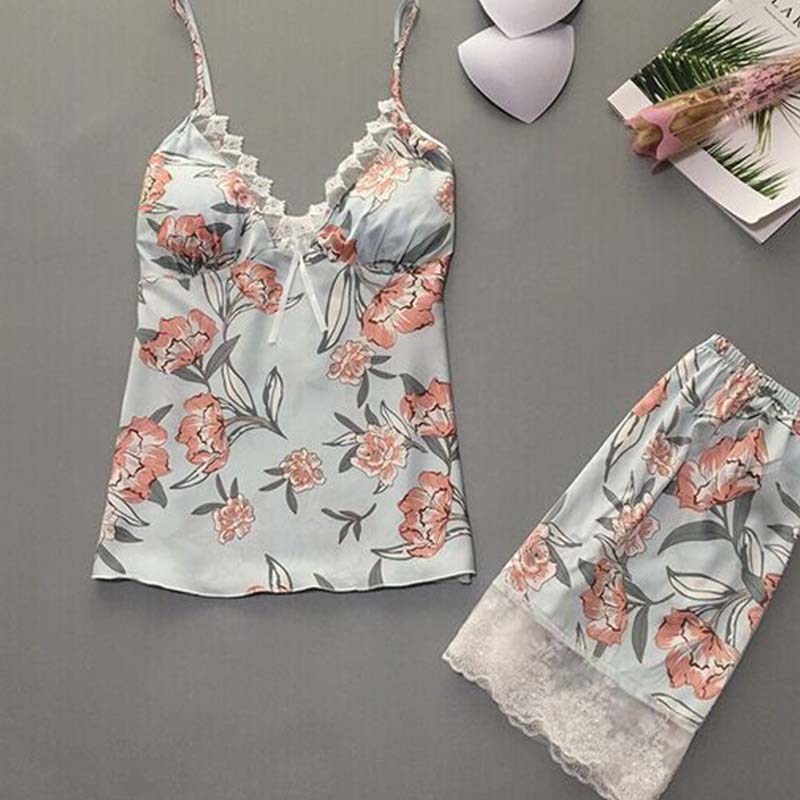

Lovely Casual Print Baby Blue Sleepwear