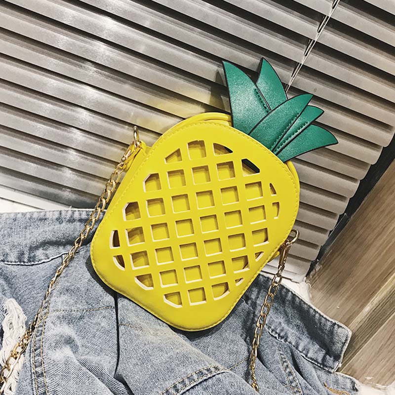 

Lovely Sweet Pineapple Yellow Crossbody Bag