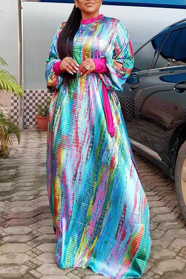 

Lovely Trendy Print Multicoloe Maxi Dress, Multi