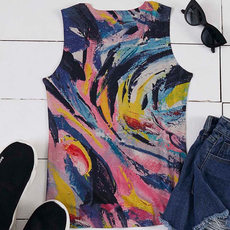 

Lovely Casual Tie-dye Multicolor Camisole, Multi