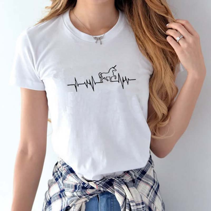 

Lovely Casual O Neck Print White Plus Size T-shirt