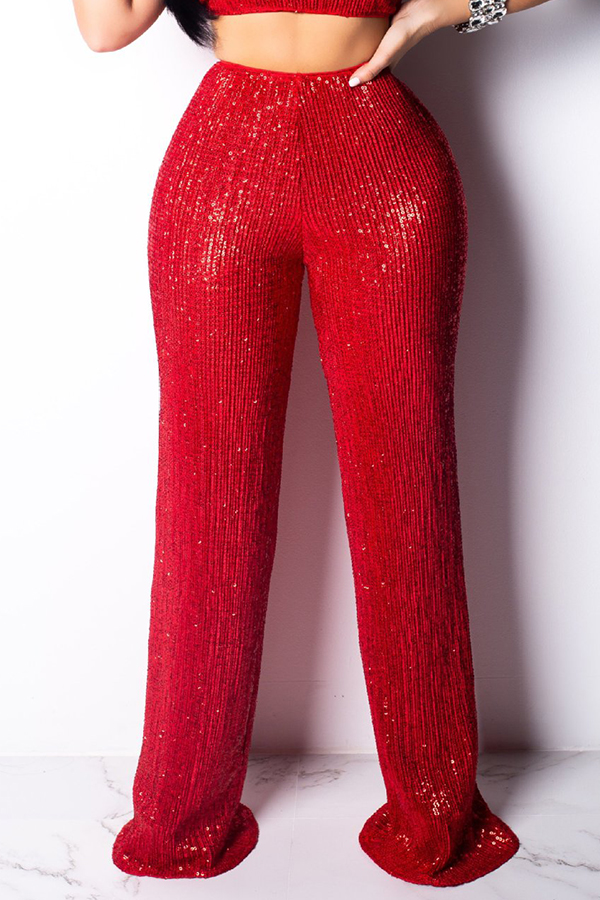 Lovely Stylish Basic Red Pants