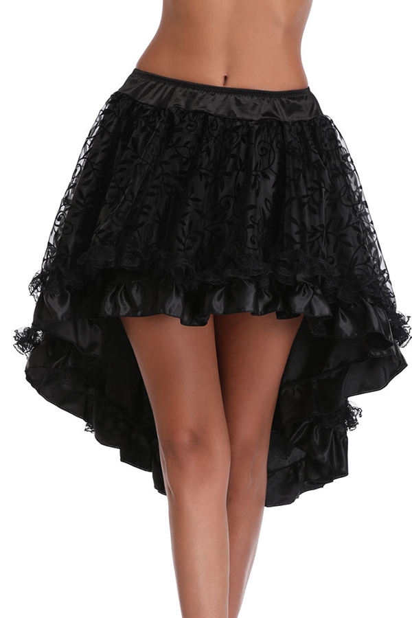 

Lovely Sexy Flounce Design Black Babydolls