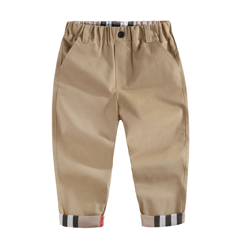 

Lovely Casual Basic Khaki Boys Pants