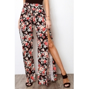 Lovely Casual Floral Print Multicolor Pants