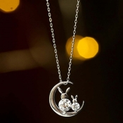 Lovely Trendy Cartoon Silver Necklace