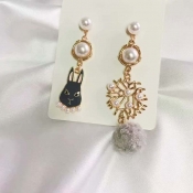 Lovely Trendy Hollow-out Gold Earring