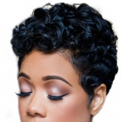 Lovely Chic Short Black Wigs