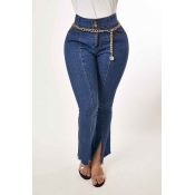 Lovely Trendy Buttons Design Blue Jeans