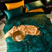 Lovely Leisure Basic Blackish Green Bedding Set