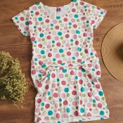 Lovely Leisure Dot Print White Sleepwear