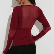 Lovely Sportswear Patchwork Red T-shirt