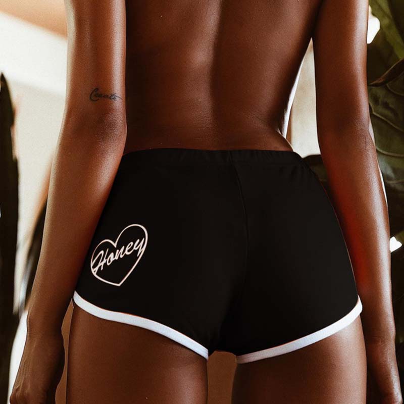 

Lovely Sportswear Print Black Shorts