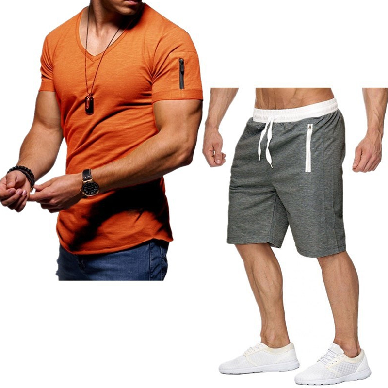 

Lovely Leisure O Neck Lace-up Orange Two-piece Shorts Set