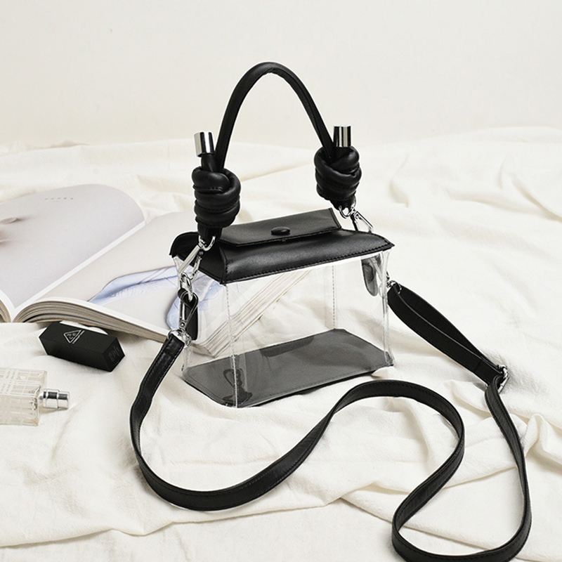 

Lovely Sweet See-through Black Crossbody Bag
