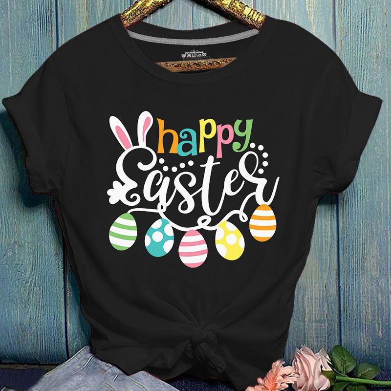 

Lovely Casual O Neck Cartoon Print Black Plus Size T-shirt