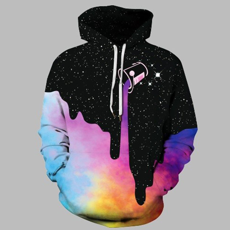 

Lovely Casual Print Multicolor Plus Size Hoodie, Multi