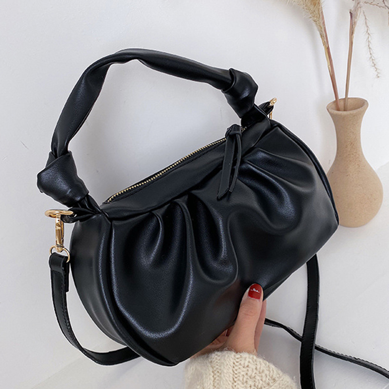 

Lovely Trendy Zipper Design Black Crossbody Bag