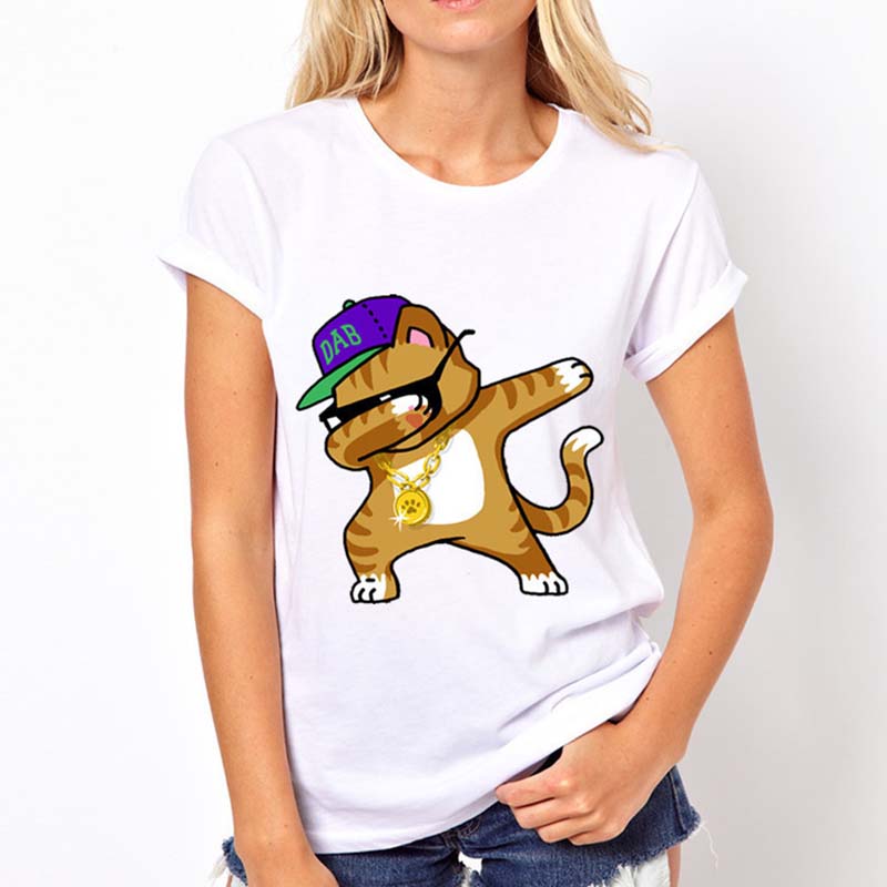 

Lovely Leisure Cartoon Print White Plus Size T-shirt
