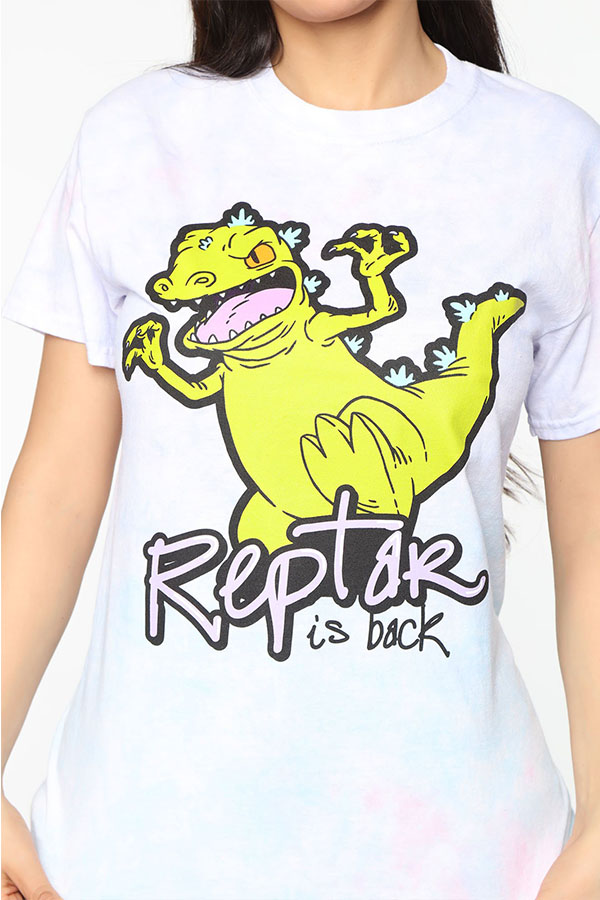 

Lovely Casual O Neck Cartoon Print White T-shirt