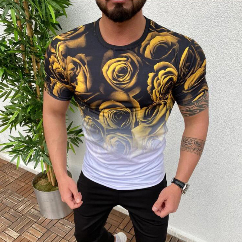 

Lovely Casual Print Yellow T-shirt