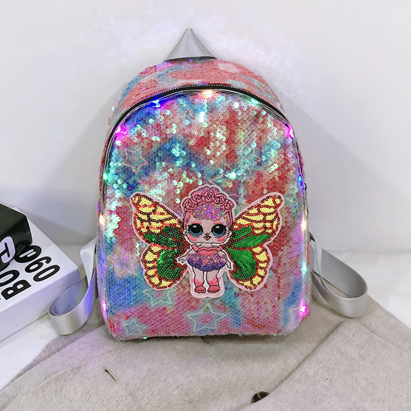 

Lovely Stylish Sequined Red Backpack