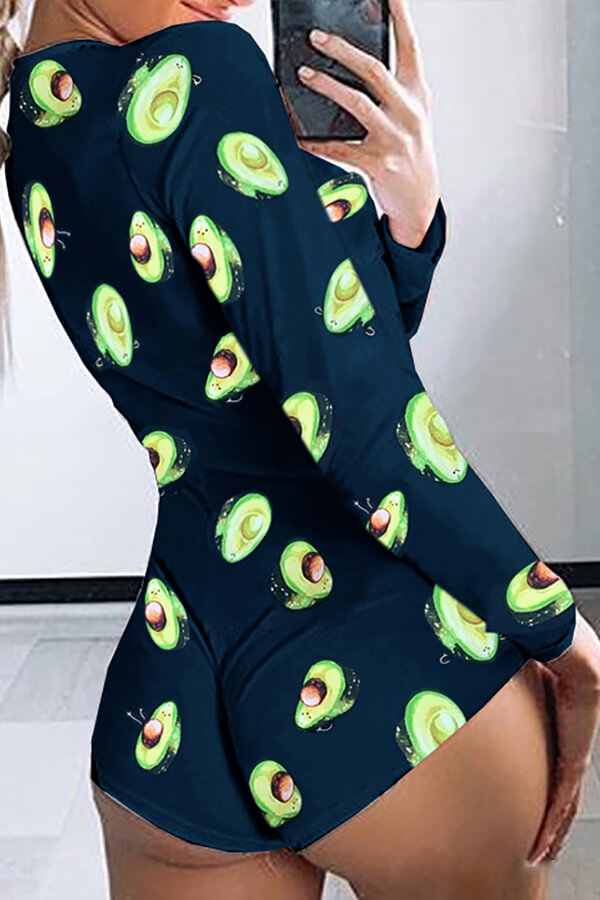 

Lovely Stylish Print Green One-piece Romper
